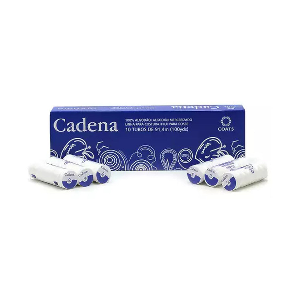 Linha Cadena Algodão Mercerizado Costura e Patchwork 91,4m Tex 34 - Corrente