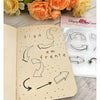 Kit Carimbos Decorativos G Flechas Scrapbook - Lilipop