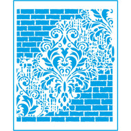 Stencil Retangular Muro com Arabesco 20x25cm para Pintura Decorativa e Artesanato Str-143 - Litoarte