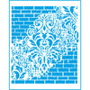 Stencil Retangular Muro com Arabesco 20x25cm para Pintura Decorativa e Artesanato Str-143 - Litoarte