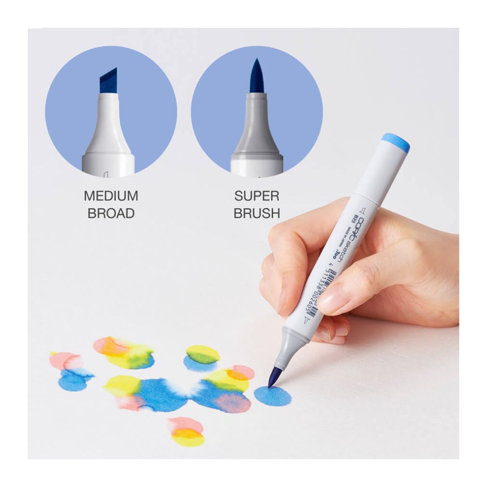 Estojo Marcador Copic Sketch Ponta Dupla Manga com 24 Cores
