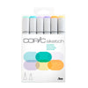 Estojo Marcador Copic Sketch Ponta Dupla com 6 Cores Pastel