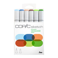 Estojo Marcador Copic Sketch Ponta Dupla com 6 Cores Terra