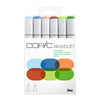 Estojo Marcador Copic Sketch Ponta Dupla com 6 Cores Terra
