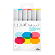 Estojo Marcador Copic Sketch Ponta Dupla com 6 Cores Primarias Perfeitas
