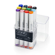 Estojo Marcador Copic Sketch Ponta Dupla com 12 Cores Básicas