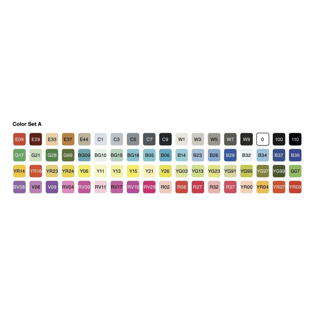 Estojo Marcador Copic Classic Ponta Dupla Mod.A com 72 Cores