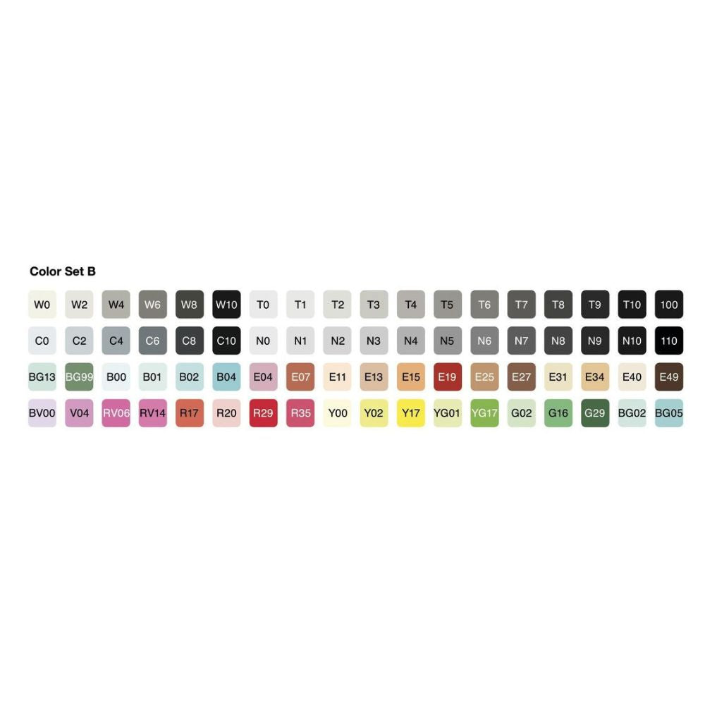 Estojo Marcador Copic Classic Ponta Dupla Mod.B com 72 Cores