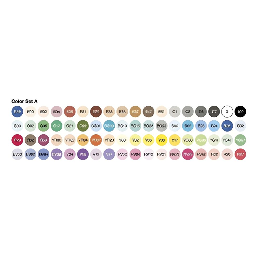 Estojo Marcador Copic Ciao Ponta Dupla Mod.A com 72 Cores