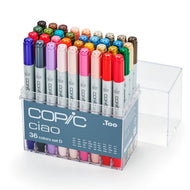 Estojo Marcador Copic Ciao Ponta Dupla Mod.D com 36 Cores