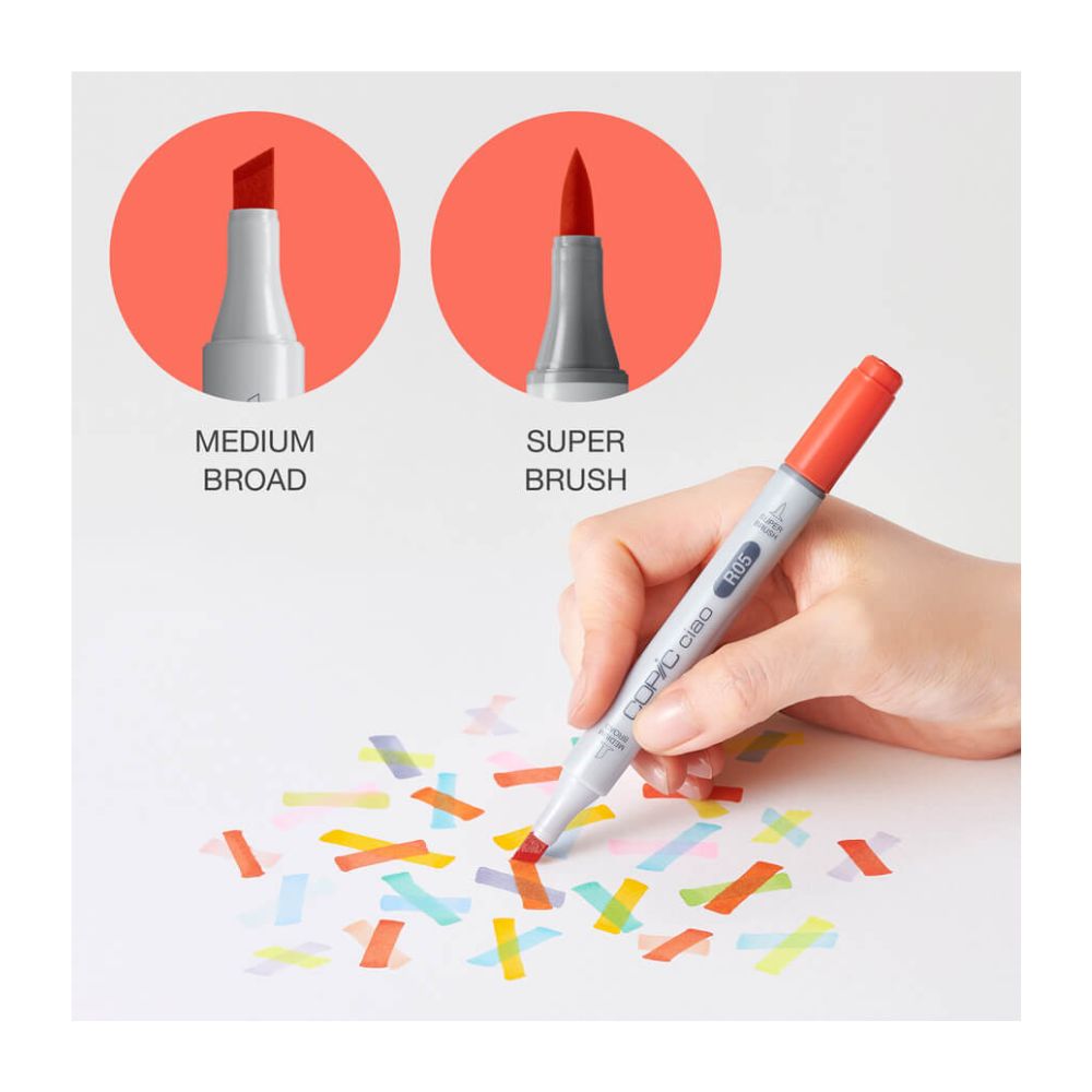 Estojo Marcador Copic Ciao Ponta Dupla Mod.B com 36 Cores