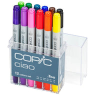 Estojo Marcador Copic Ciao Ponta Dupla com 12 Cores