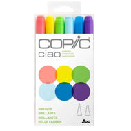 Estojo Marcador Copic Ciao Ponta Dupla com 6 Cores Vivas