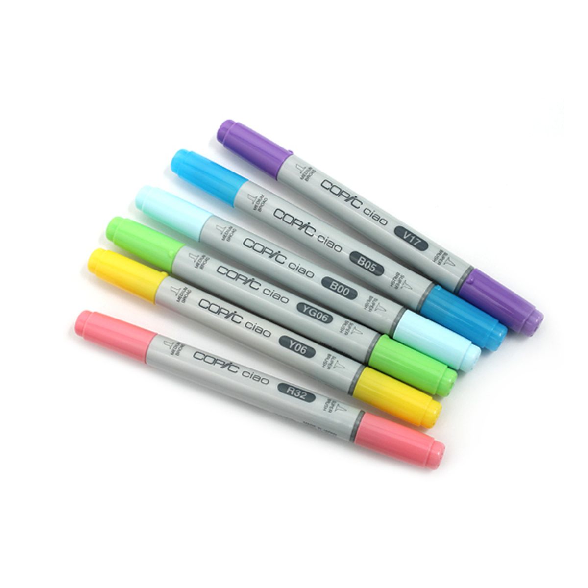 Estojo Marcador Copic Ciao Ponta Dupla com 6 Cores Vivas