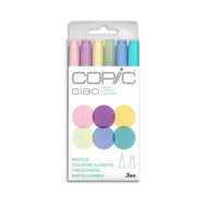 Estojo Marcador Copic Ciao Ponta Dupla com 6 Cores Pasteis