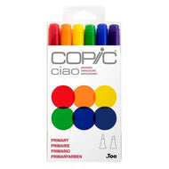Estojo Marcador Copic Ciao Ponta Dupla com 6 Cores Primarias