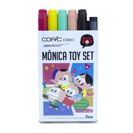 Estojo Marcador Copic Ciao Ponta Dupla Monica com 5 Cores + Multiliner