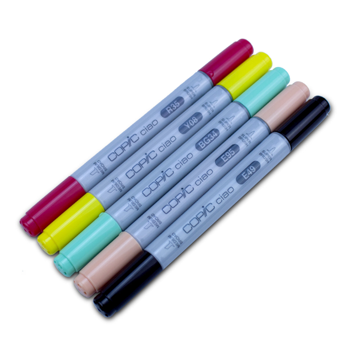 Estojo Marcador Copic Ciao Ponta Dupla Monica com 5 Cores + Multiliner