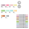 Estojo Marcador Copic Ciao Ponta Dupla com 10 Cores + 2 Multiliner Start