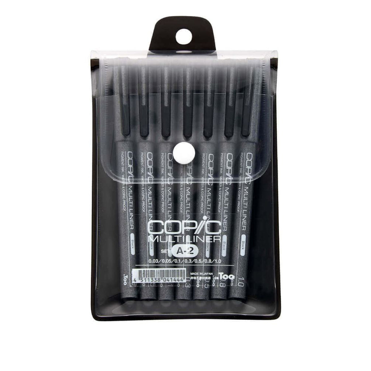 Estojo Caneta Copic Multiliner Black A2 com 7 Pontas