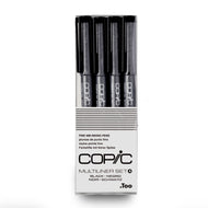 Estojo Caneta Copic Multiliner Black a Fine com 4 Unidades