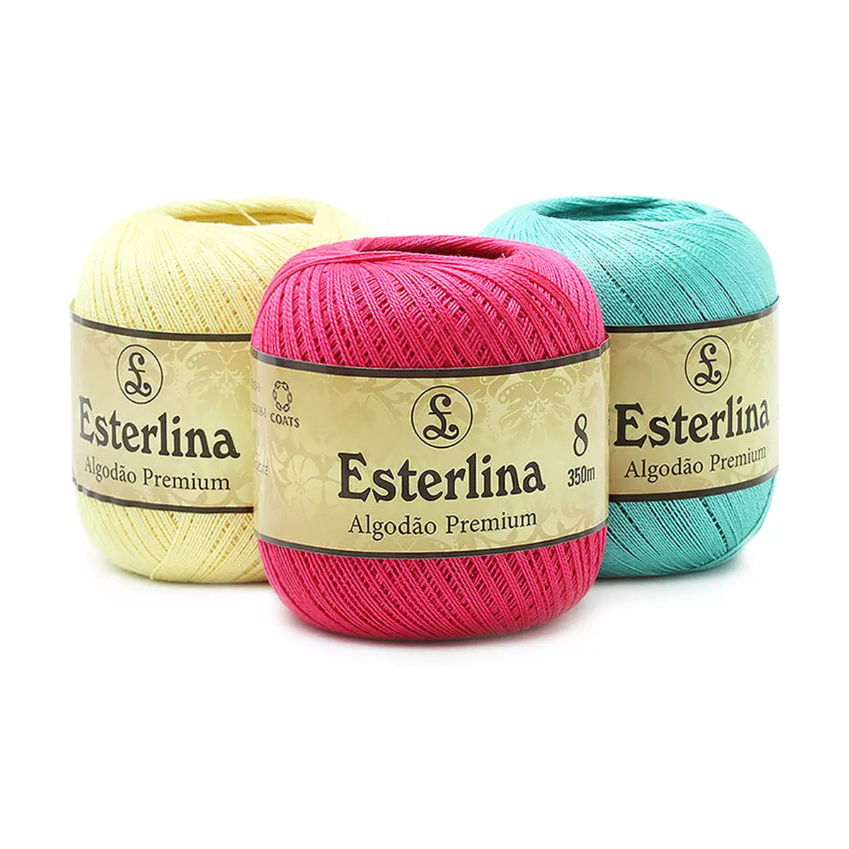 Linha Esterlina Nº 8 Algodão para Crochê 350m Tex 140 - Corrente