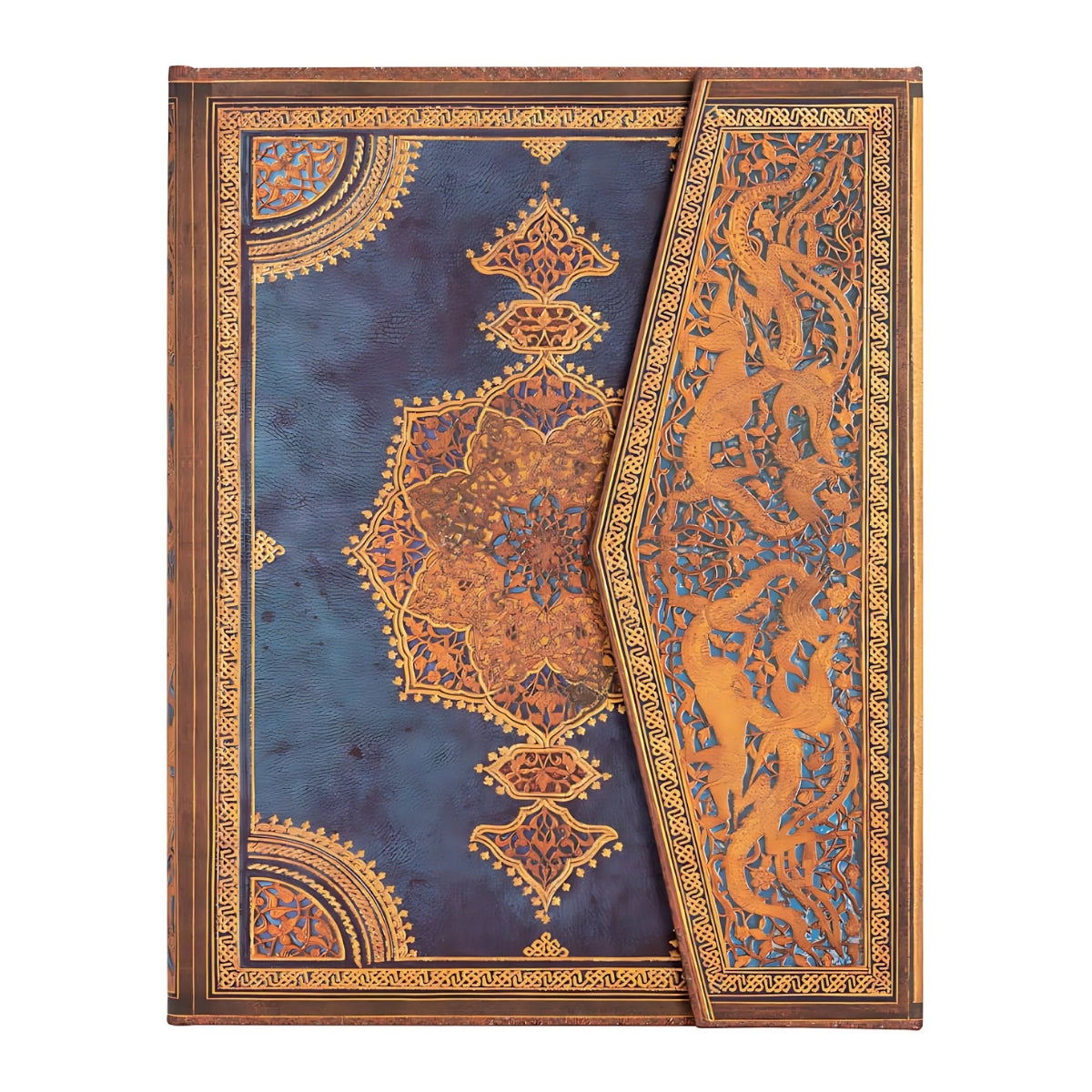 Caderno Paperblanks Safavid Indigo Capa Dura Midi 120g/m² 13x18cm 144 Páginas sem Pauta - Pb8200-2