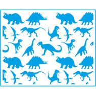 Stencil Retangular Dinossauros 20x25cm para Pintura Decorativa e Artesanato Str-111 - Litoarte