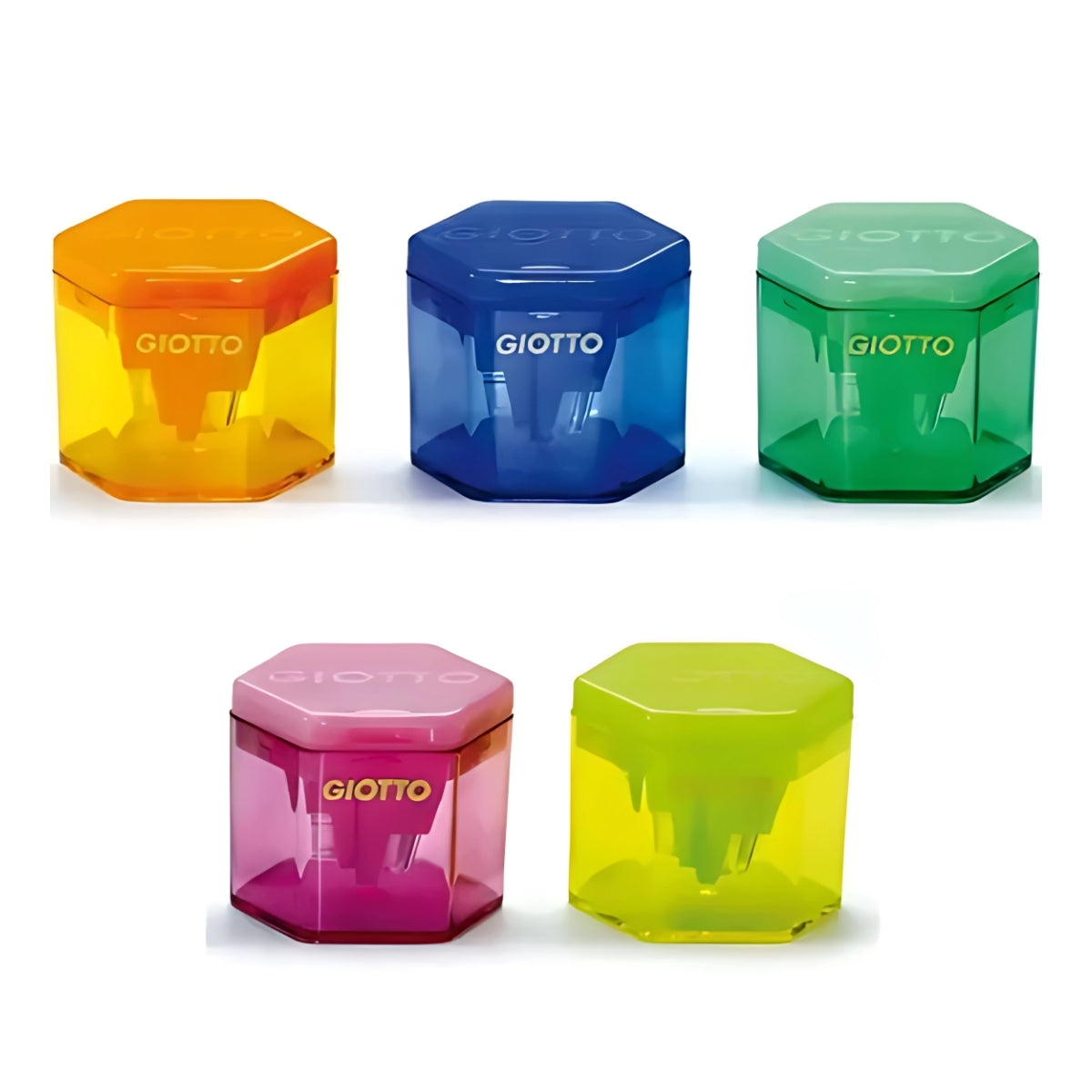 Apontador Giotto Temperamatite com 3 Furos - Cores Sortidas F233000