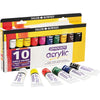 Estojo de Tinta Graduate Acrylic Selection Set Daler & Rowney 38ml com 10 Cores