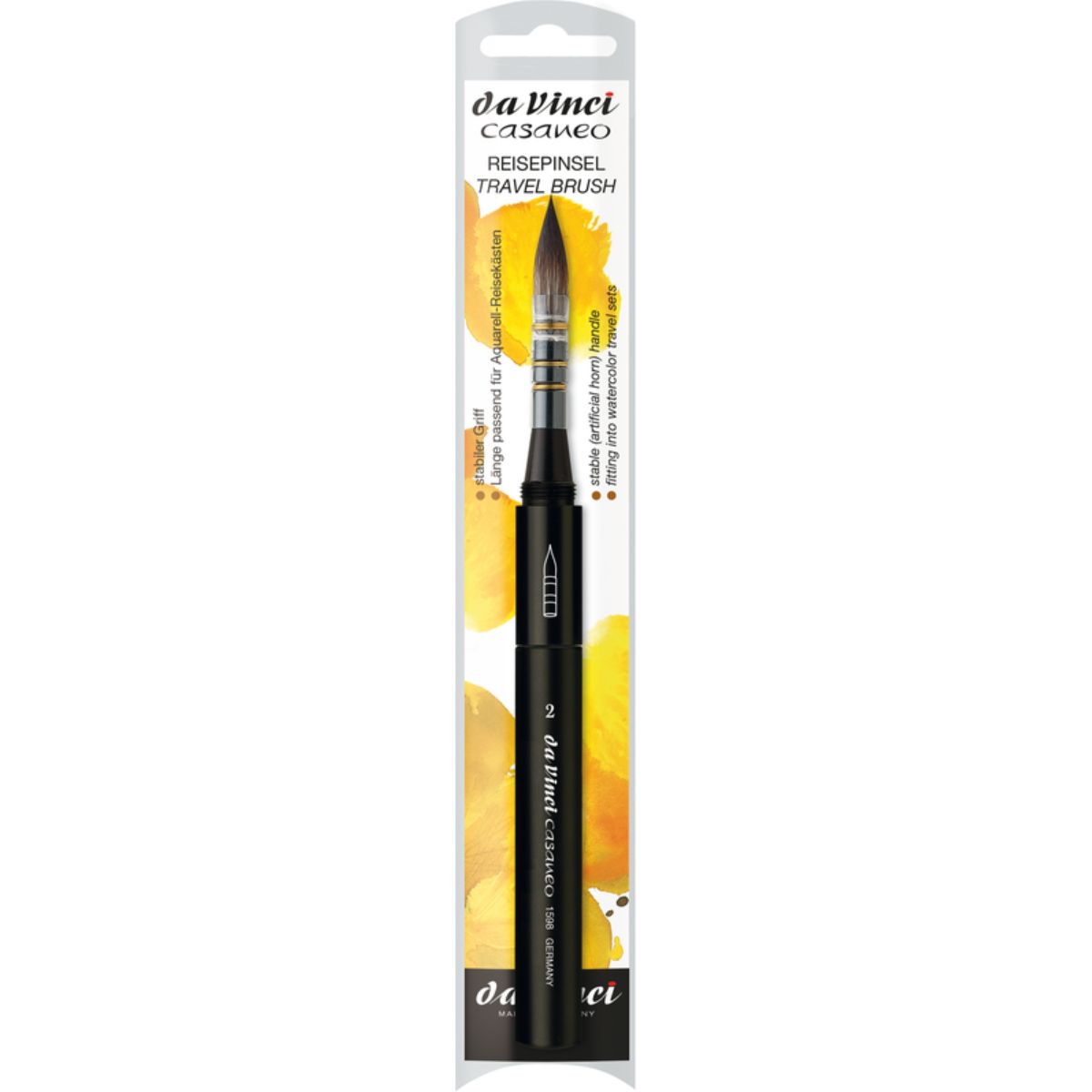 Pincel da Vinci Casaneo Redondo Amarradinho Travel Brush 1598tp-02
