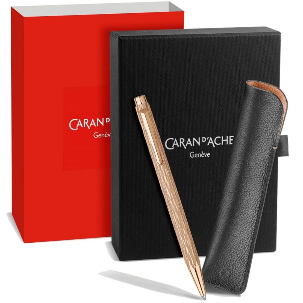 Caneta Esferográfica Caran D'ache Ecridor Venetian Ouro Rosé com Estojo