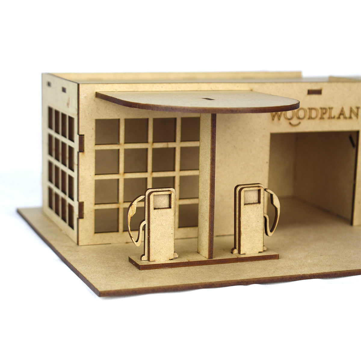 Posto de Gasolina Pequeno Mdf Cru W4032 - Woodplan