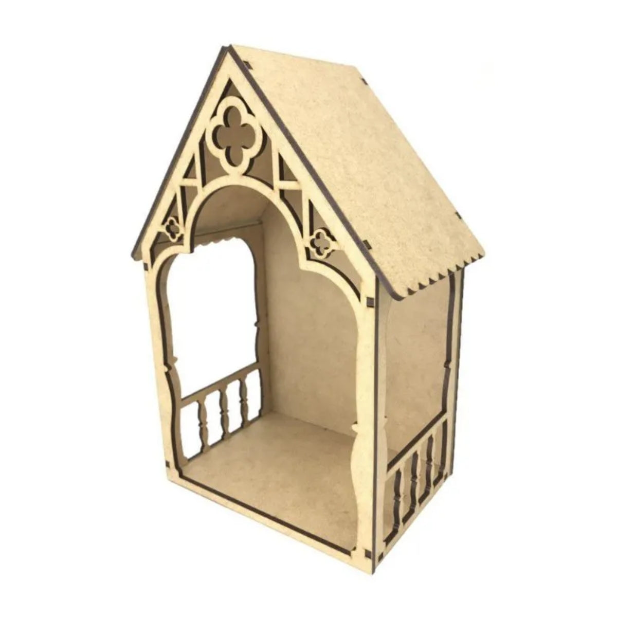 Peça Mdf Cru Coreto/palanque Liso 17x24x10,5cm W4011 - Woodplan