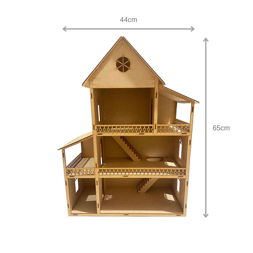 Kit Miniaturas Mdf Cru Casinha Light W4030 - Woodplan
