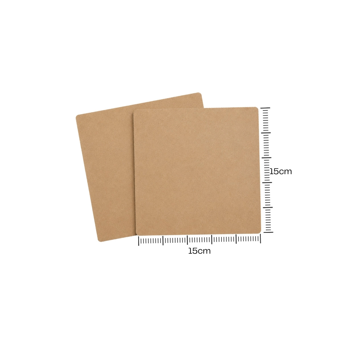 Placa Mdf Cru 15x15cm 6mm