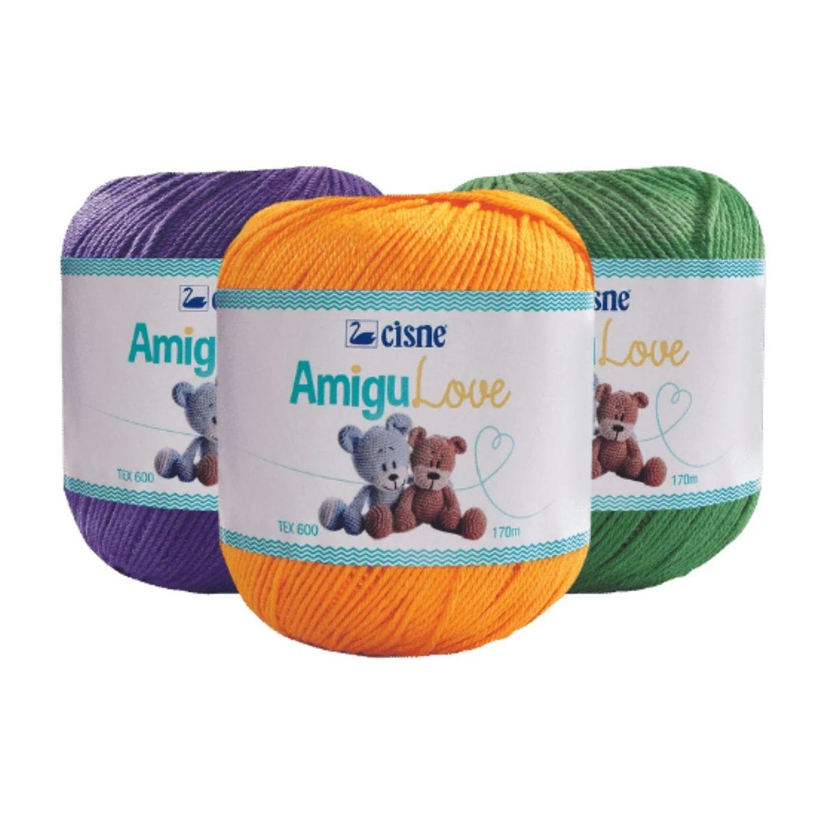 Fio Cisne Amigulove Algodão Mercerizado Amigurumi Crochê 170m Tex 600 - Cisne
