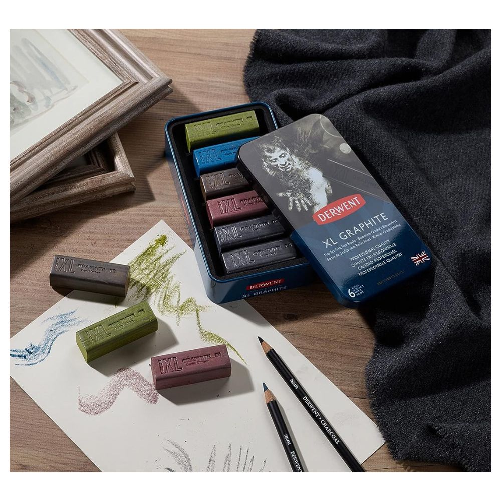 Estojo Grafite Xl com 6 Cores - Derwent  