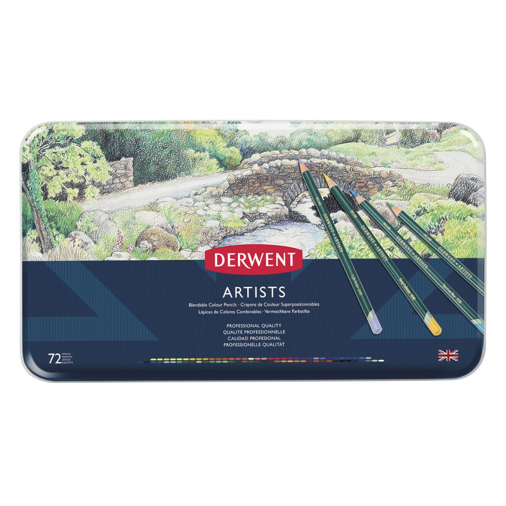 Estojo Lápis de Cor Artists com 72 Cores - Derwent  