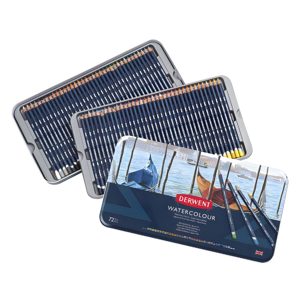 Estojo Lápis de Cor Aquarelável Watercolour com 72 Cores - Derwent  