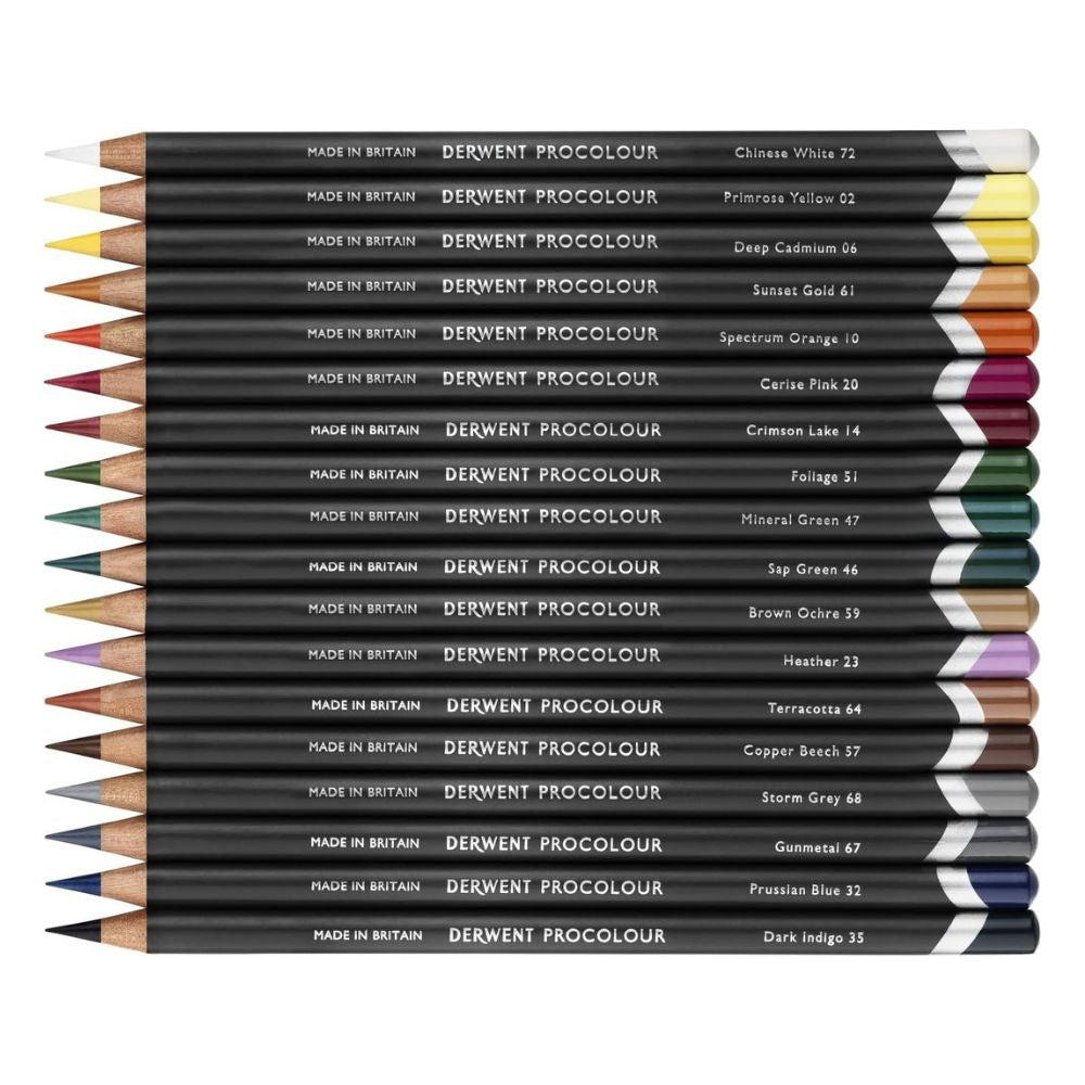 Estojo Lápis de Cor Permanente Procolour com 72 Cores - Derwent