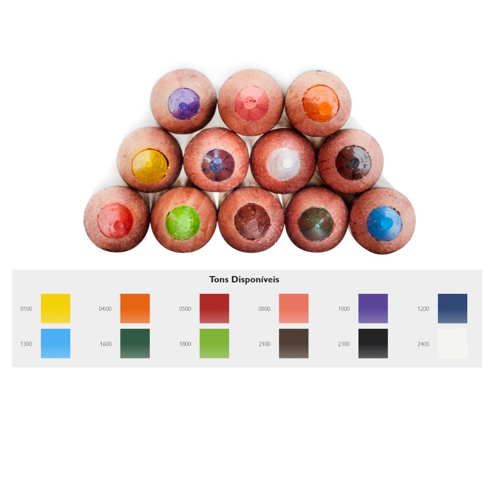 Estojo Lápis de Cor Permanente Chromaflow com 12 Cores - Derwent  