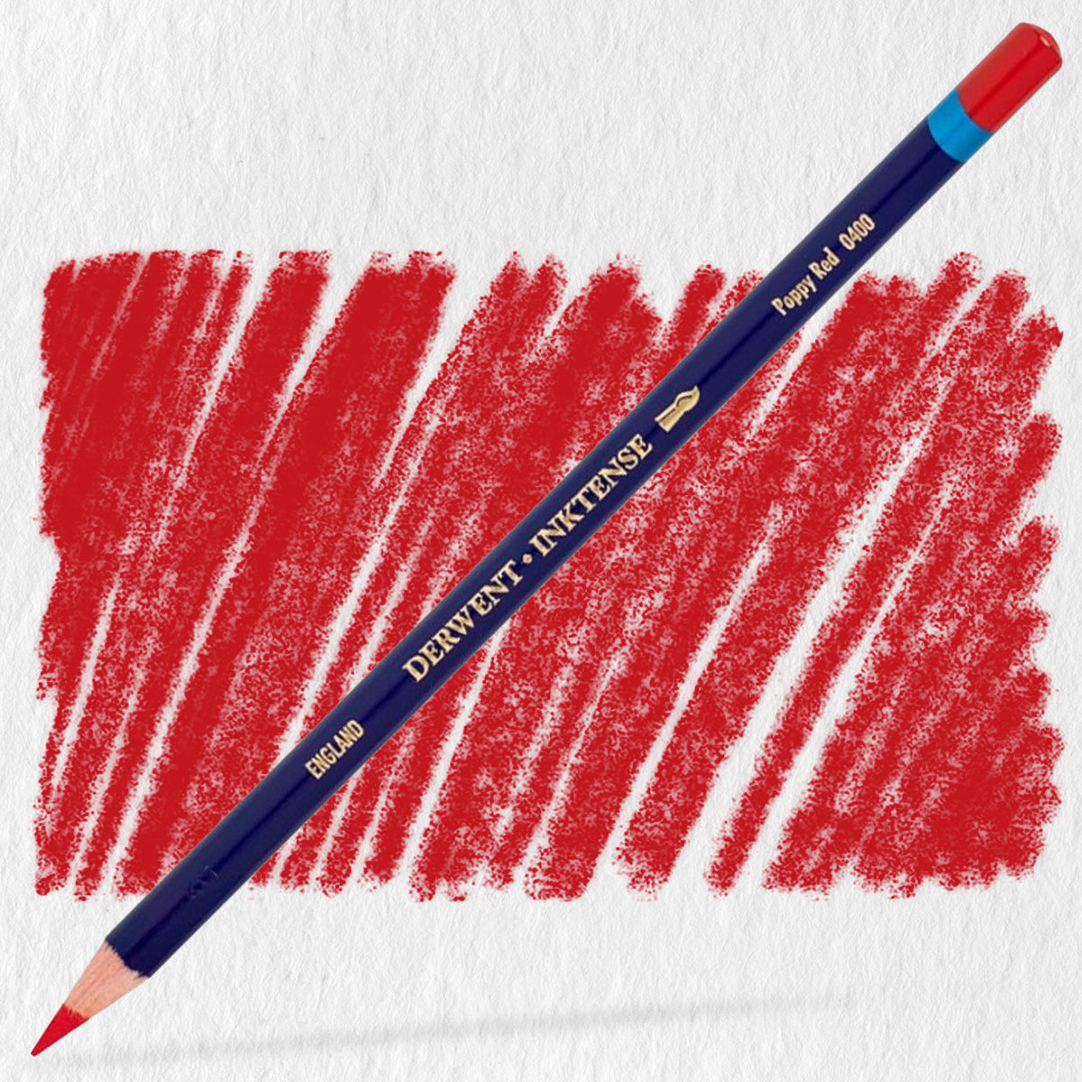 Lápis de Cor Aquarelável Inktense 0400 - Poppy Red - Derwent  