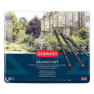 Estojo Lápis de Cor Aquarelável Graphitint com 24 Cores - Derwent