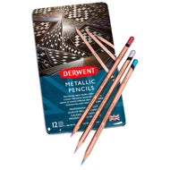 Estojo Lápis de Cor Metallic com 12 Cores - Derwent
