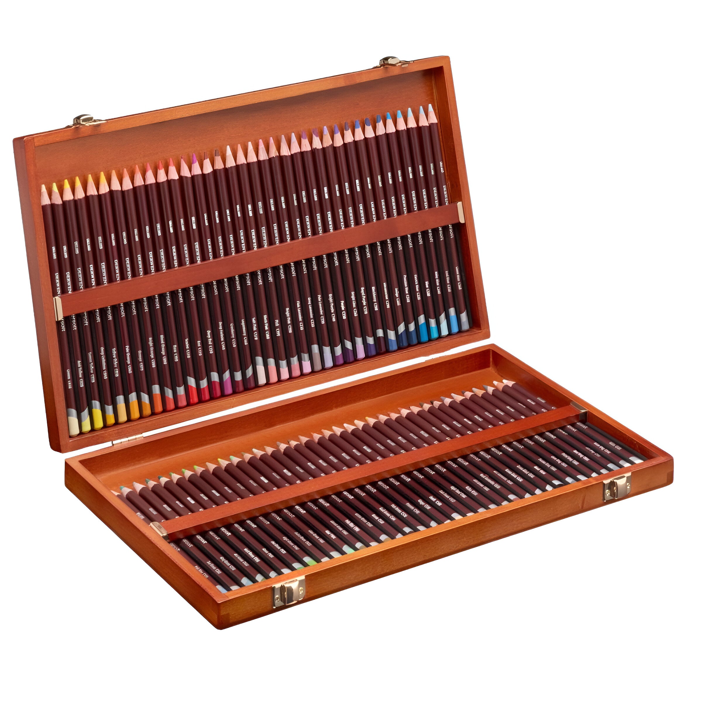Estojo de Madeira Lápis de Cor Coloursoft com 72 Cores - Derwent