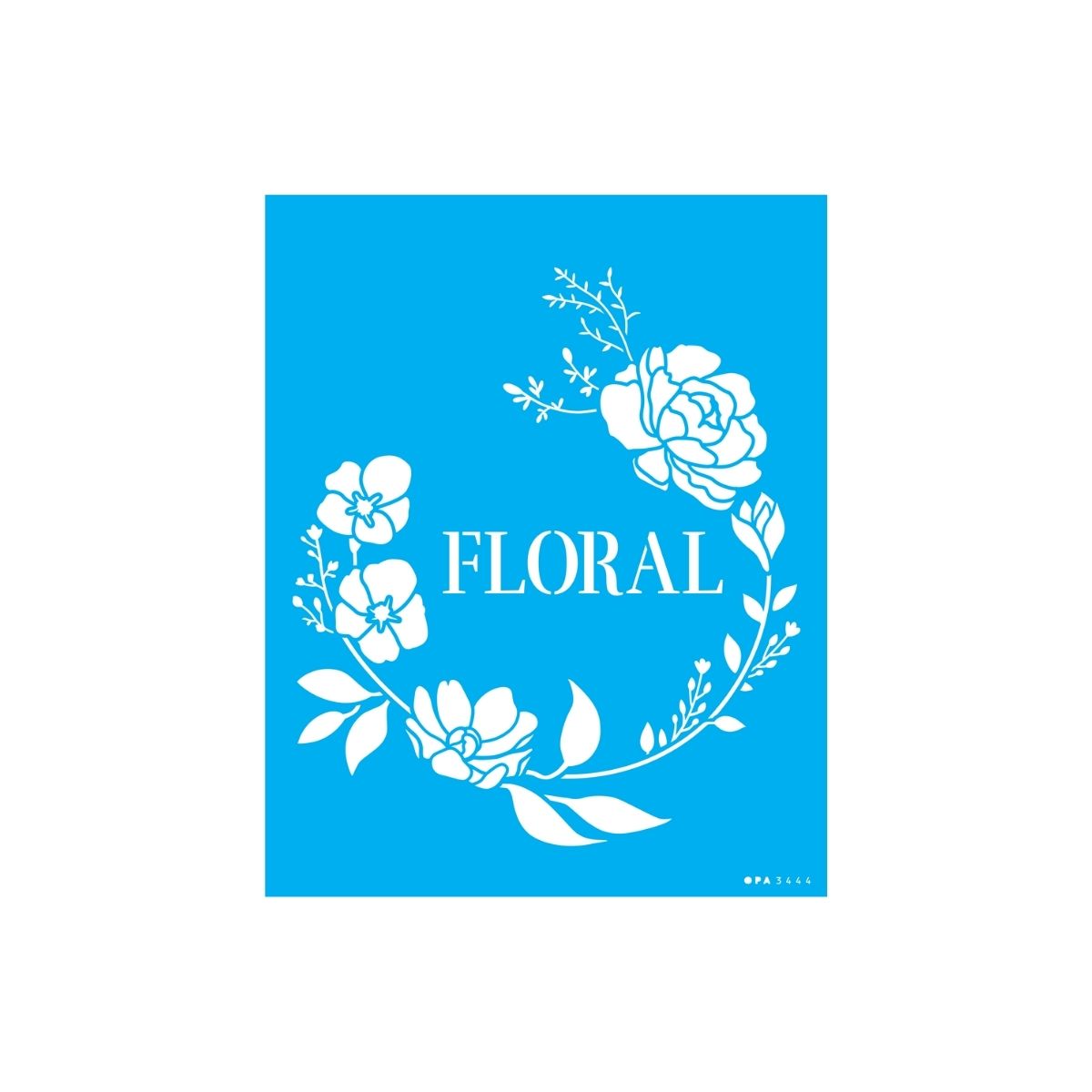 Stencil Opa 20x25cm - Palavras Floral e Flores - 3444