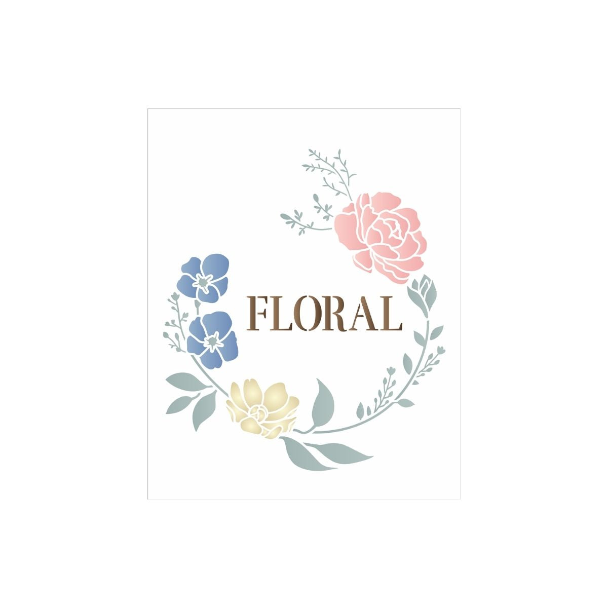 Stencil Opa 20x25cm - Palavras Floral e Flores - 3444