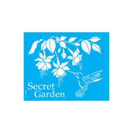 Stencil Opa 20x25cm - Flor Brinco de Princesa e Beija-flor - 3439