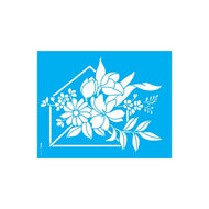 Stencil Opa 20x25cm - Envelope e Flores - 3437